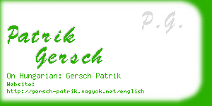 patrik gersch business card